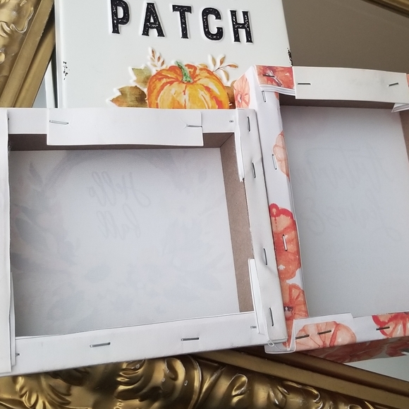 ❗Fall Metal and Canvas Rustic Pumpkin Wall Decor Bundle❗ - Picture 7 of 8